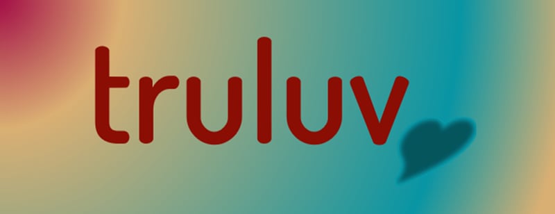 truluv logo with heart shaped shadow below the letter 'v' truluv logo with heart shaped shadow below the letter 'v'